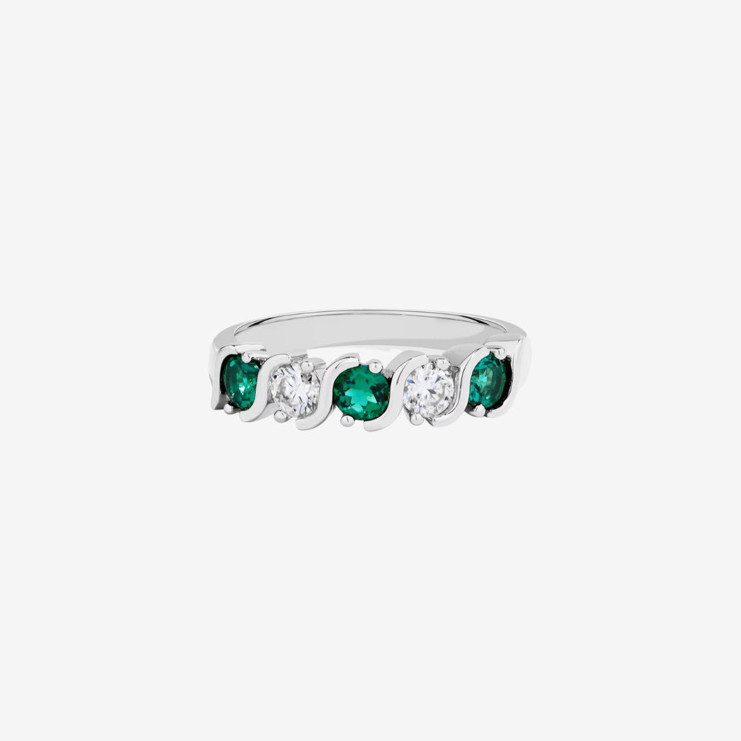Mixed Gemstone Eternity Ring, Gold - MargalitRings