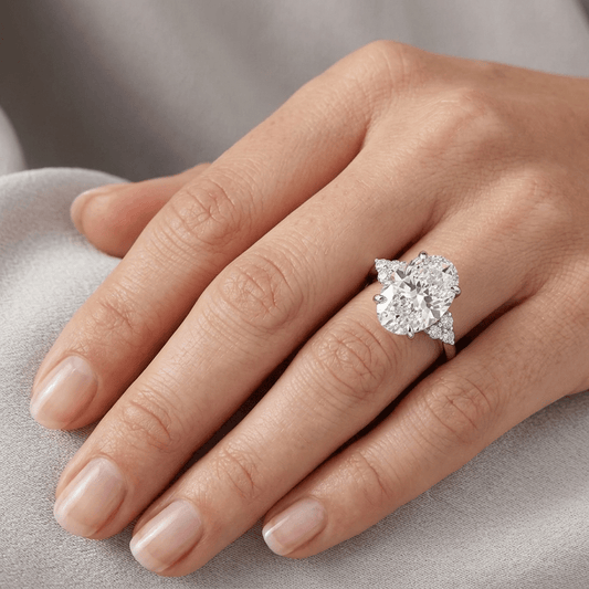 Oval Cut, 4 Carat, Fancy Yellow, Cocktail Ring - MargalitRings