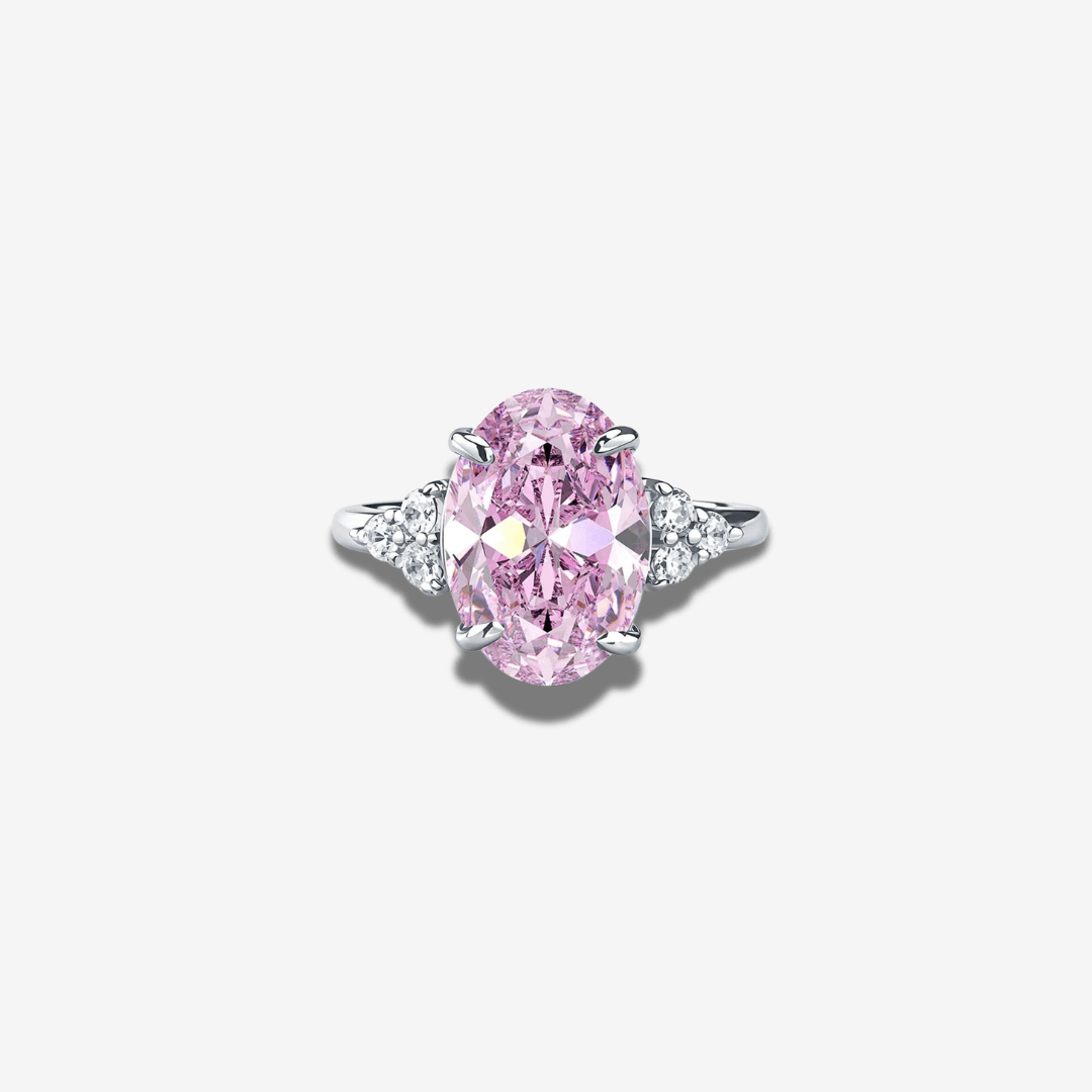 Oval Cut, 4 Carat, White Brilliant, Cocktail Ring - MargalitRings