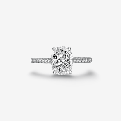 Oval Cut Engagement Ring, 2 Carats - MargalitRings