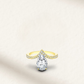 pear shape ring yellow gold band