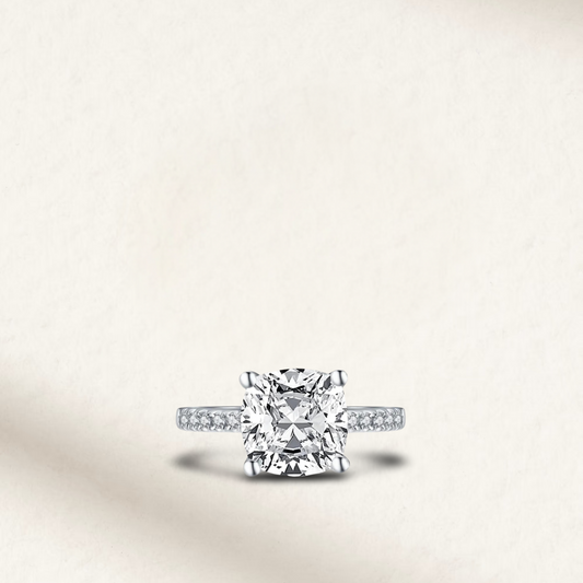 Cushion Cut Engagement Ring, 3.25 Carats