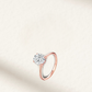 2 Carat Oval Cut Engagement Ring with Hidden Halo in rose gold