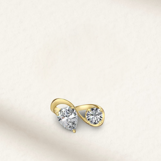Moi Et Toi Engagement Ring, Yellow Gold