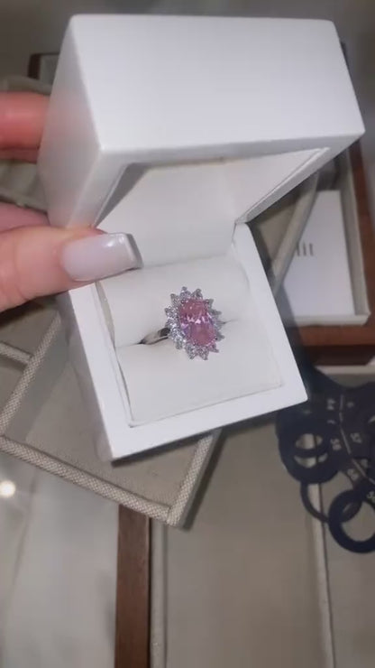 Lady Gaga's Engagement Ring, Pink Oval Sapphire, 6 Carats