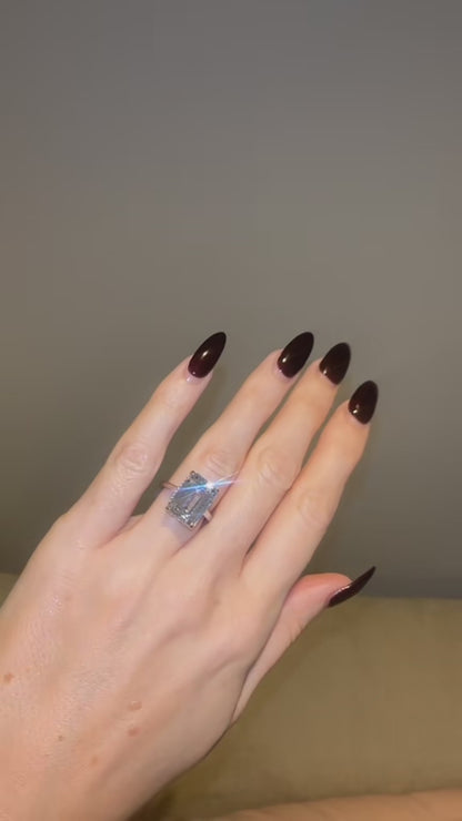Sofia Richie Engagement Ring, Emerald Cut, 6 Carats