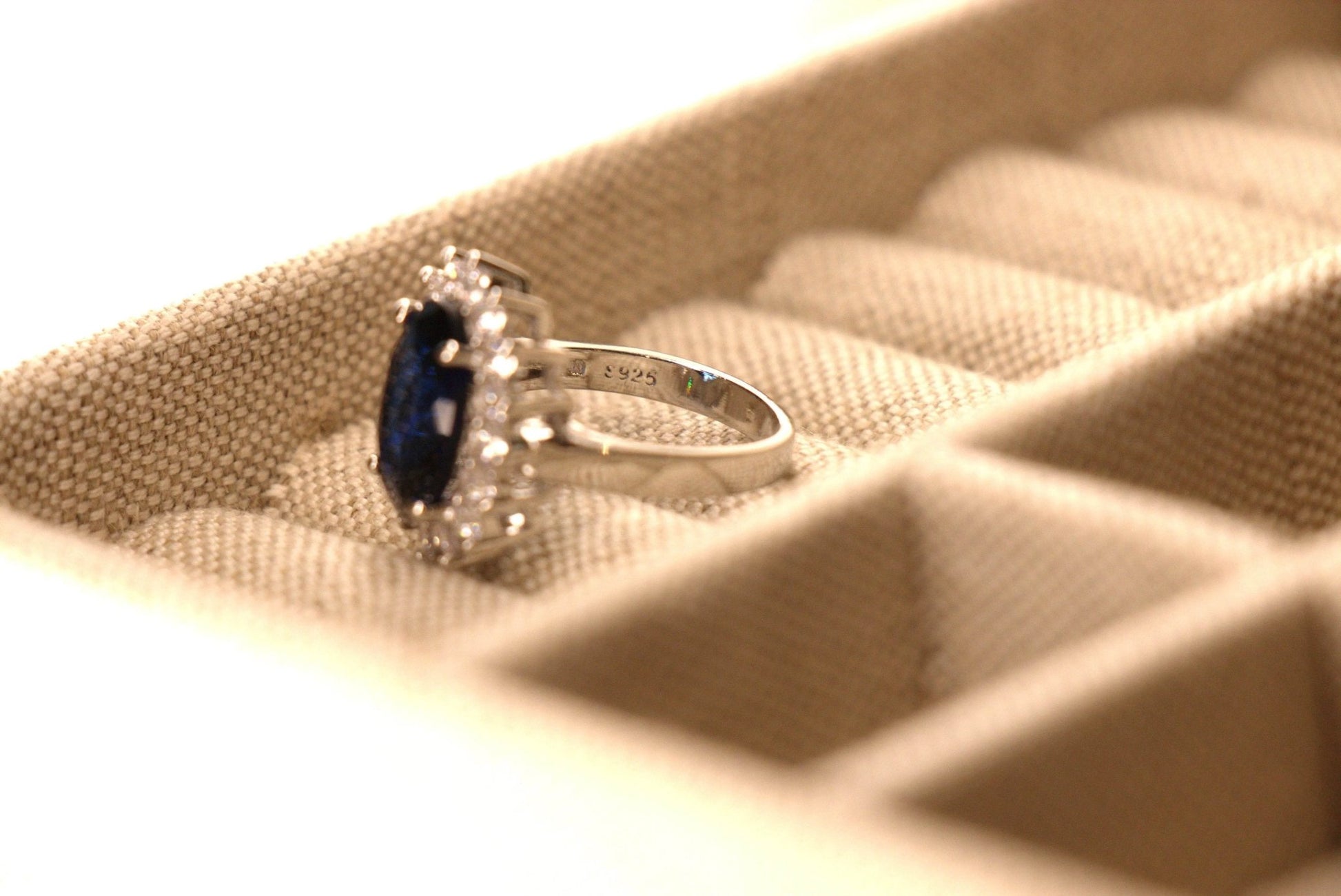 Princess Diana Engagement Ring Replica, Sapphire, 6 Carats - MargalitRings