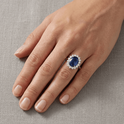 Princess Diana Engagement Ring Replica on hand