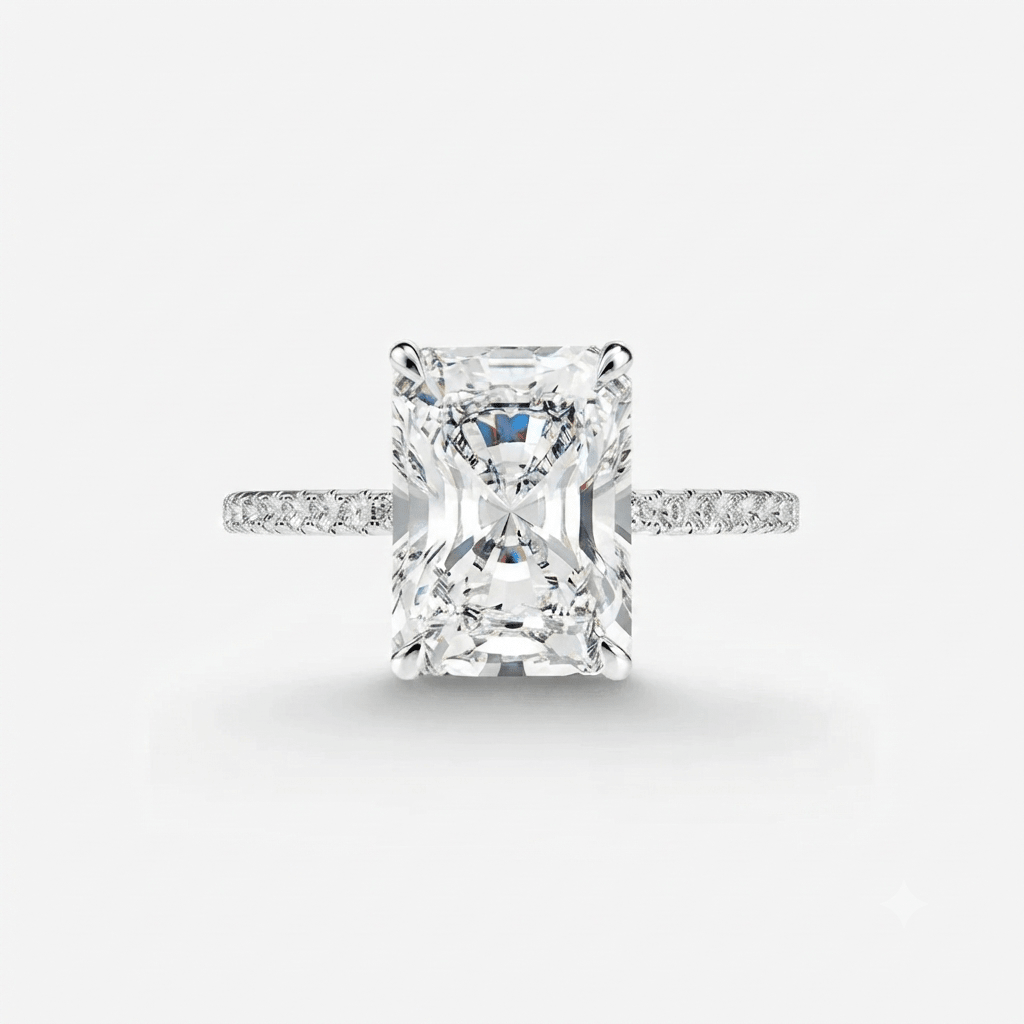 Radiant Cut Engagement Ring, 5 Carats - MargalitRings