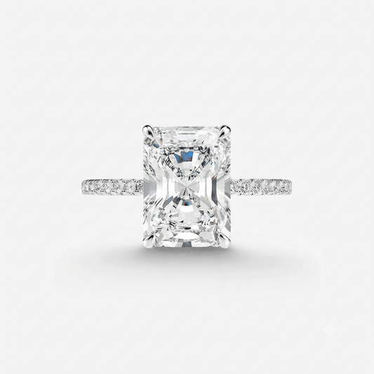 Radiant Cut Engagement Ring, 5 Carats - MargalitRings
