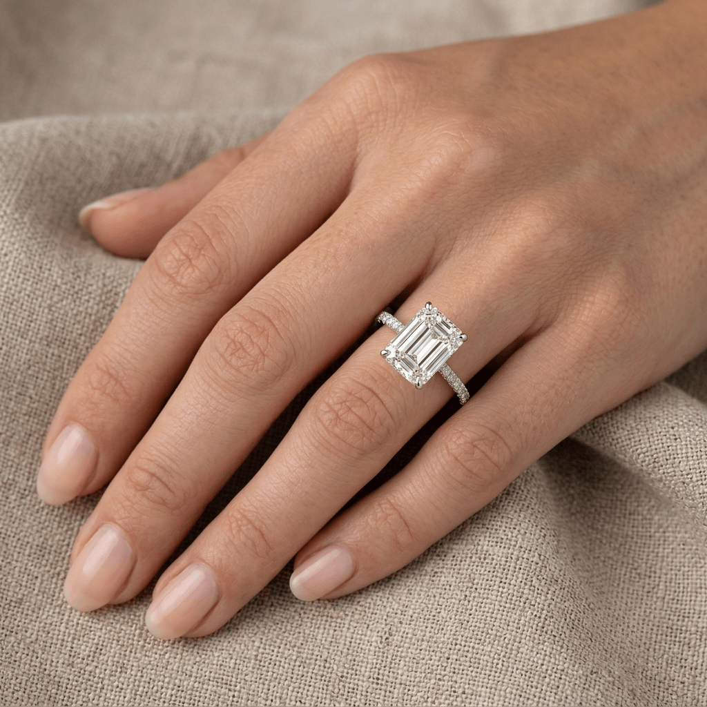Radiant Cut Engagement Ring, 5 Carats - MargalitRings
