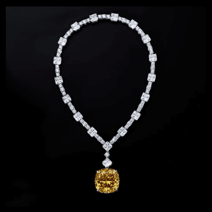 Red Carpet, Lady Gaga Yellow Diamond Necklace - MargalitRings