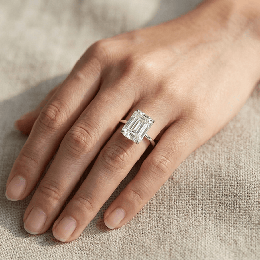 Sofia Richie Engagement Ring, Emerald Cut, 6 Carats - MargalitRings