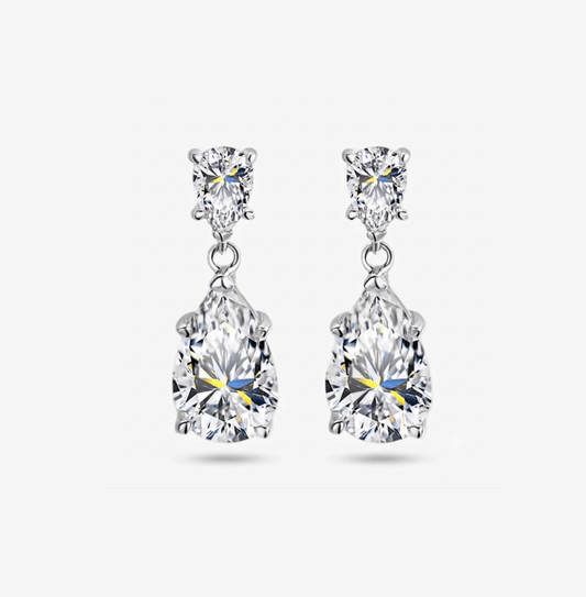Sofia Richie Waterdrop Pear Dangle Drop, Wedding Earrings - MargalitRings