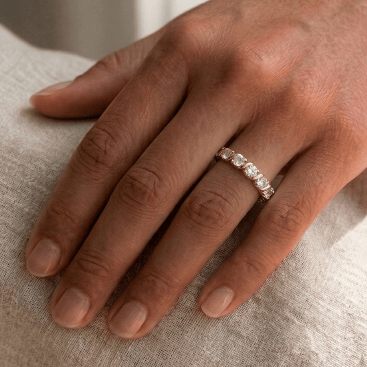 Twisted Diamond Eternity Ring, Gold - MargalitRings