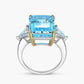 Princess Diana's Aquamarine Ring, 8.48 Carat, Emerald Cut