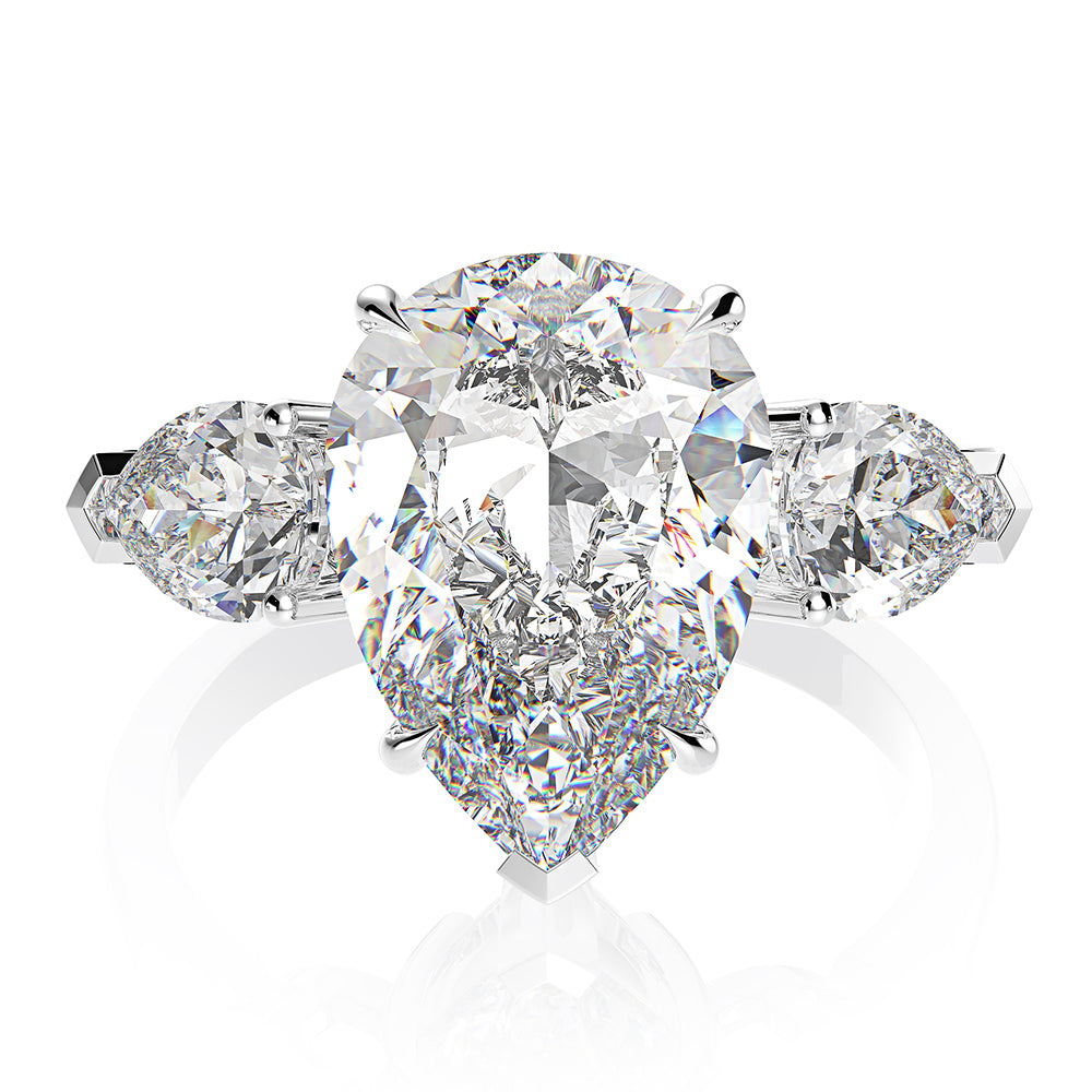Jessica Simpson pear shape huge fake engagement ring for women online under $500
