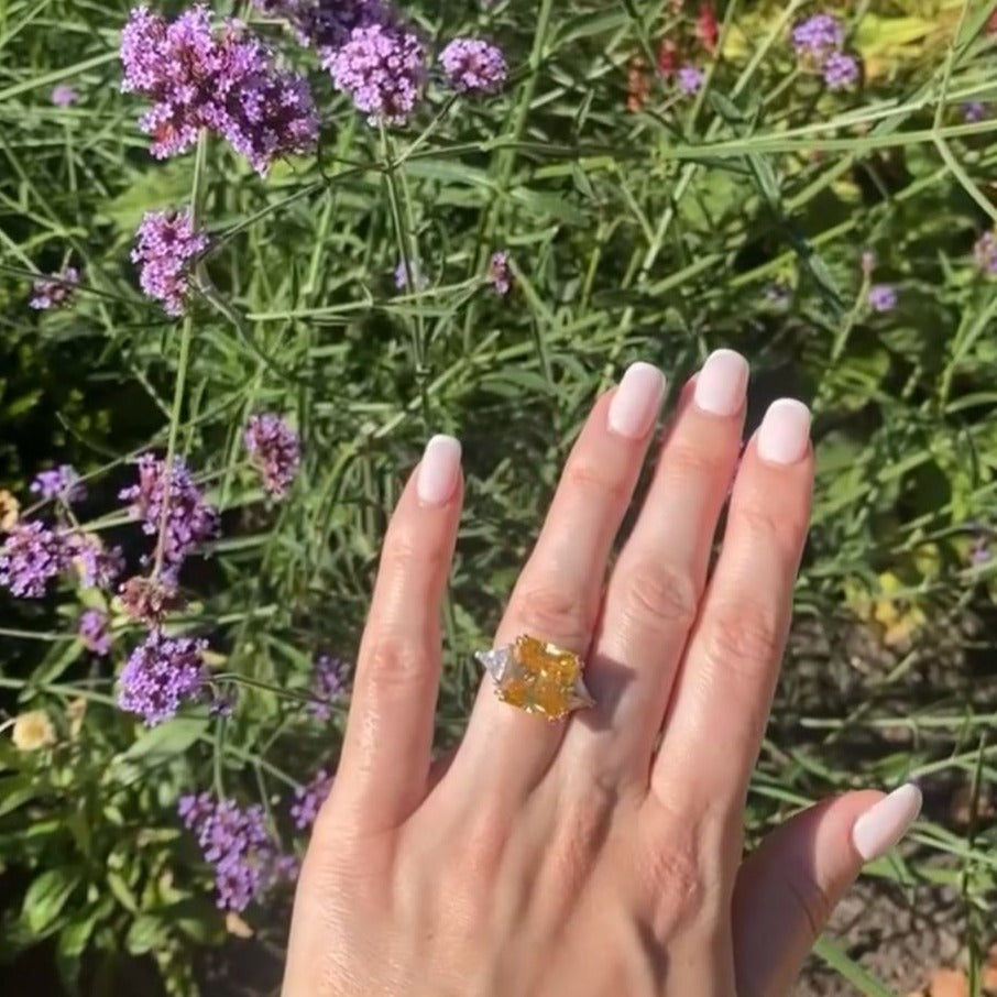 8 carat canary diamond ring Clearance